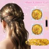 Hair Tinsel Clip in, Gold Tinsel Hair Extensions Fairy Hair