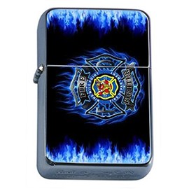 Firefighter Flip Top Oil Lighter D4 Heroes Fireman Rescue Fire Dept