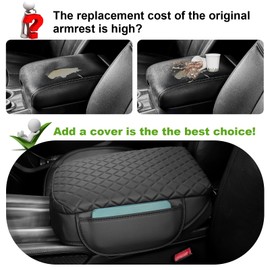 SDPVorn Center Console Cover for Nissan Pathfinder Armrest Cover Console Lid Leather Middle Console Cover for Pathfinder Accessories (2013-2020)