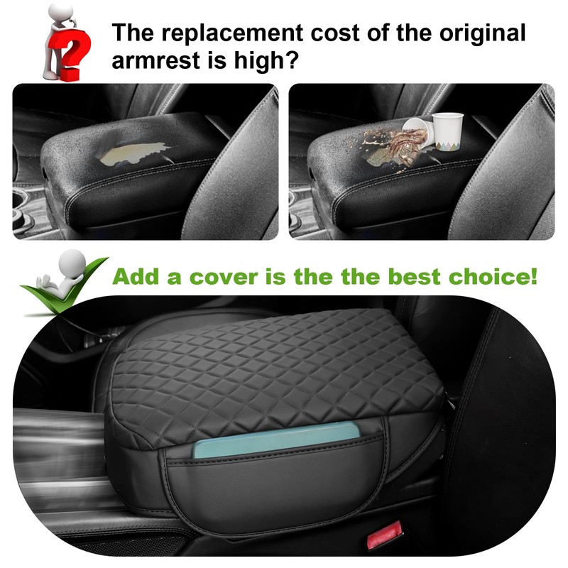 SDPVorn Center Console Cover for Nissan Pathfinder Armrest Cover Console