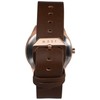 MAST MILANO 24 Hour Single Hand Watch for Men, white/brown,