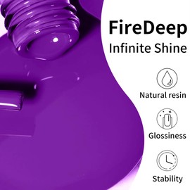 Firedeep Deep Purple Gel Nail Polish,0.54 Fl Oz Large Bottle Dark Purple Color Soak Off UV LED Nail Gel Polish Autumn Winter Nail Art Starter Manicure Salon DIY at Home 1Pcs