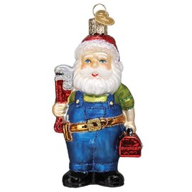 Old World Christmas Ornaments Handyman Santa Glass Blown Ornaments for Christmas Tree