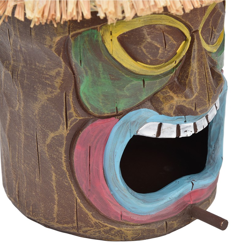 Hand Made Birdhouse Covered Resin Bird Feeder for Home Garden