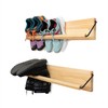 PeachyModern Wall Mounted Shoe Rack - A wooden, modern, slim,