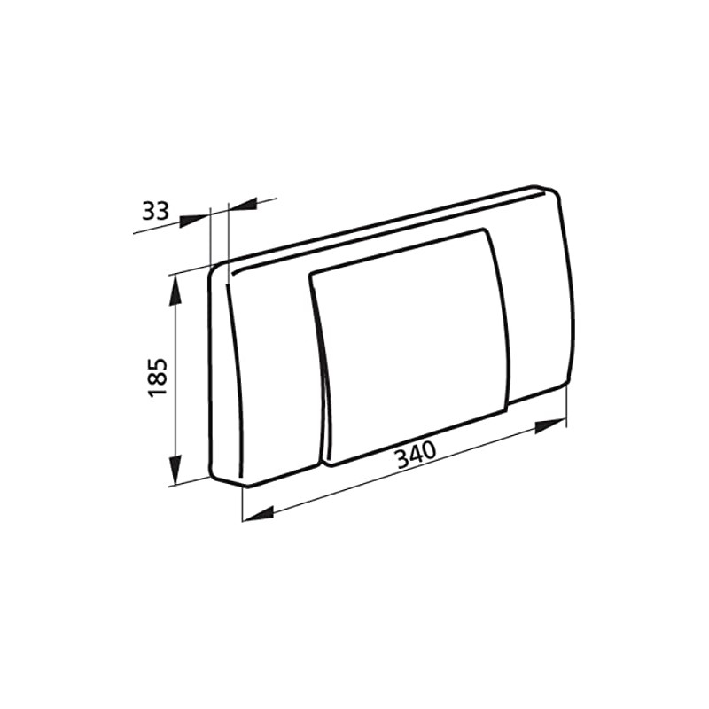 CORNAT APV100 Operating Plate Front White