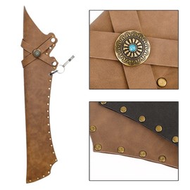 MiOYOOW Archery Quiver Waterproof Retro Arrow Case Portable Waist Portable PU Leather Arrow Waist Quiver for Recurve Compound Bow