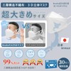[Brodio] マスク 立体 超大きめ 不織布 三層構造 個包装マスク バイカラー メンズ ダイヤモンド形状