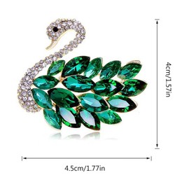 Blispring Exquisite Swan Brooch Pin - Weiß - Metal - Elegant Animal - Female - 1 Count