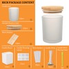 MILIVIXAY 12 Pack 7 OZ Frosted Glass Candle Jars with