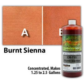 Concrete Resurrection Professional Easy to Apply Water Based Concrete Stain - Burnt Sienna