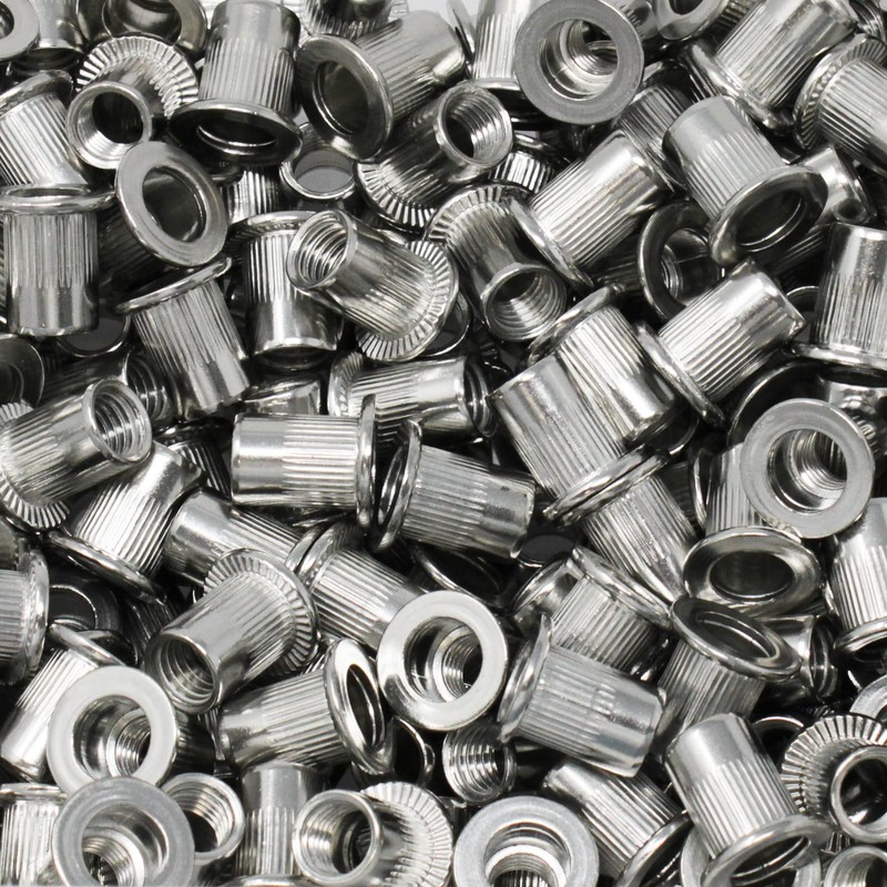 A2 Stainless Steel Flat Head Rivet Nut with Round Shank