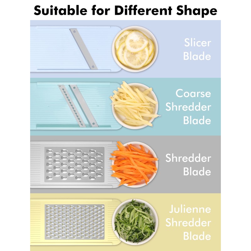 Geedel Professional Mandoline Slicer for Kitchen, Multi Purpose Vegetable Slicer