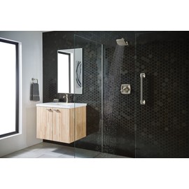 Moen YG5112BN Bathroom Safety 12-Inch Stainless Steel Transitional Bathroom Grab Bar, Brushed Nickel