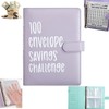 CLOUDSEA 100 Envelope Challenge Binder, Money Saving Challenge Book -