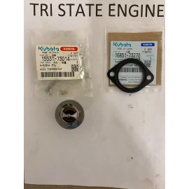 Kubota GENUINEOEM KUBOTA THERMOSTAT & GASKET 15531-73014 16851-73270 D722 DF752 WG752