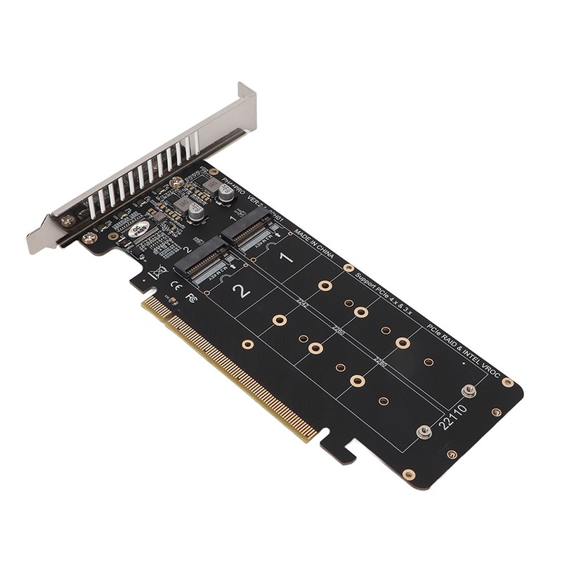 PCIE X16 to M.2 M KEY Expansion Card NVMEx4 SSD