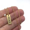 Peace Bar Necklace, Peace in Christ, Hope and Comfort Jewelry,