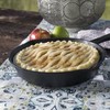 Bayou Classic 7430 8-in Cast Iron Skillet Features Pour Spouts