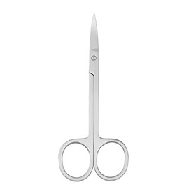 Tijeras de uñas para cutículas, tijeras de manicura de precisión de acero inoxidable, tijeras de uñas curvadas rectas extra puntiagudas (punta curva l