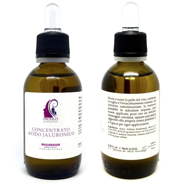 Professional Face Serum Concentrated with Hyaluronic Acid - Pure Natural