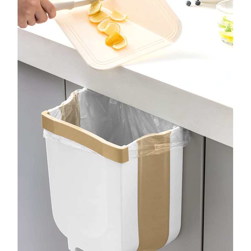 Trade One 60075 Wall-Mounted Trash Can, Folding, 1.7 gal (7