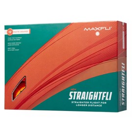 MAXFLI 2023 (Max-Fli) Golf Balls Straightfli Golf Balls Straight Fly Bend Resistant Balls Rules Compliant (Matte Orange)