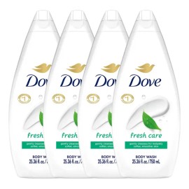 Gel De Baño Dove Fresh Care Value Size, Paquete De 4 Unidade