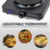 HomeCraft HCSB75BK Portable Countertop Single Burner Hot Plate Electric Cooktop,