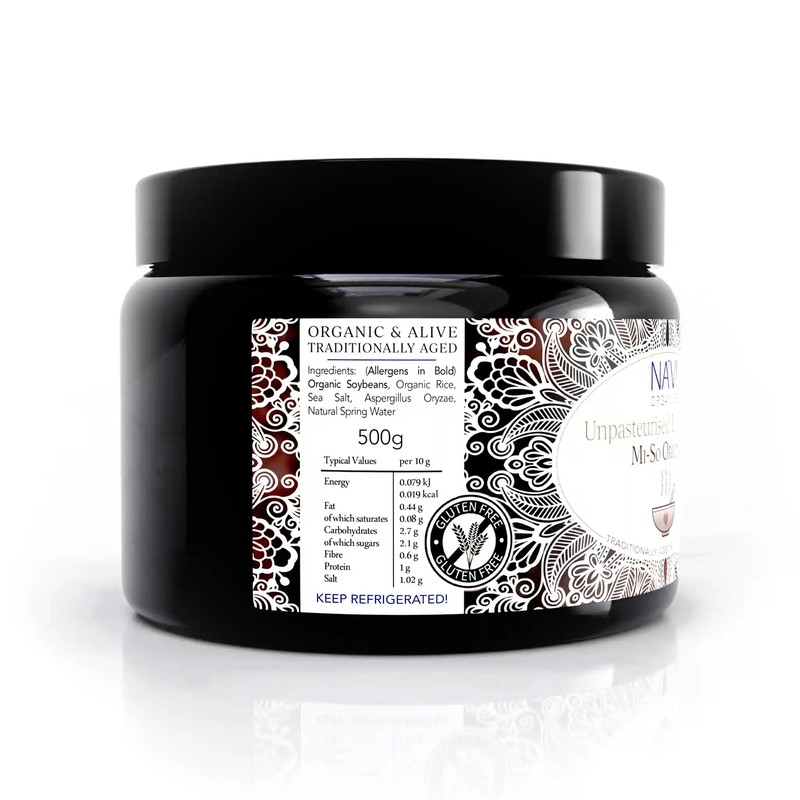 Organic Traditionally Aged Rice & Soy Miso - Unpasteurised &
