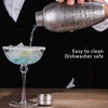 Cocktail Shaker 304 Stainless Steel Boston Shaker Mixer with Built