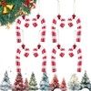 DAHI 12 x Candy Canes for Christmas Tree, Glittering Candy