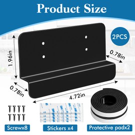 JZHLLA Cabinet Foot Pull Trash Cabinet Handle Trash Drawer Foot Pull for Full Overlay Cabinet Door Hands Free Trash Cabinet Opener for Kitchen, Living Room, Bedroom, Laundry Room(2, Black)