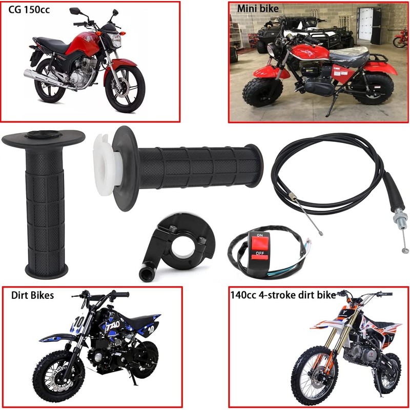 CALU LUKY 22mm Twist Throttle Accelerator Handle Grips, 50 90
