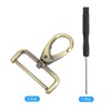 sourcing map 2Pcs Swivel Clasps Hook, 38mm(1-1/2 Inch) D Ring