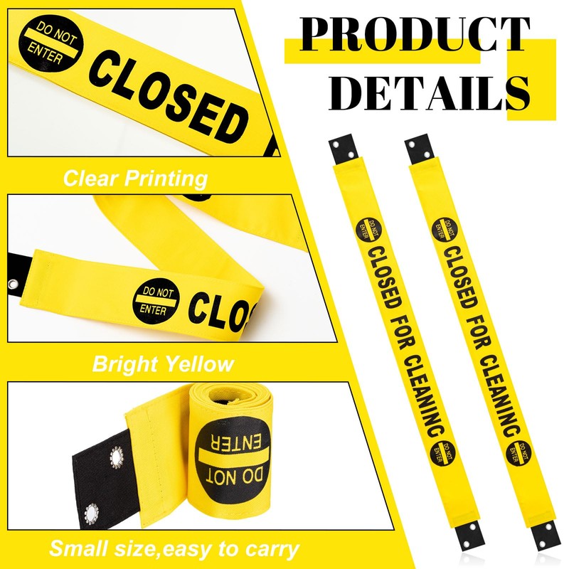 Barydat 2 Pcs Restroom Closed for Cleaning Sign with Magnetic