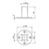 Adam Hall SM702 Speaker Flange 35 mm SM 702 Tripod