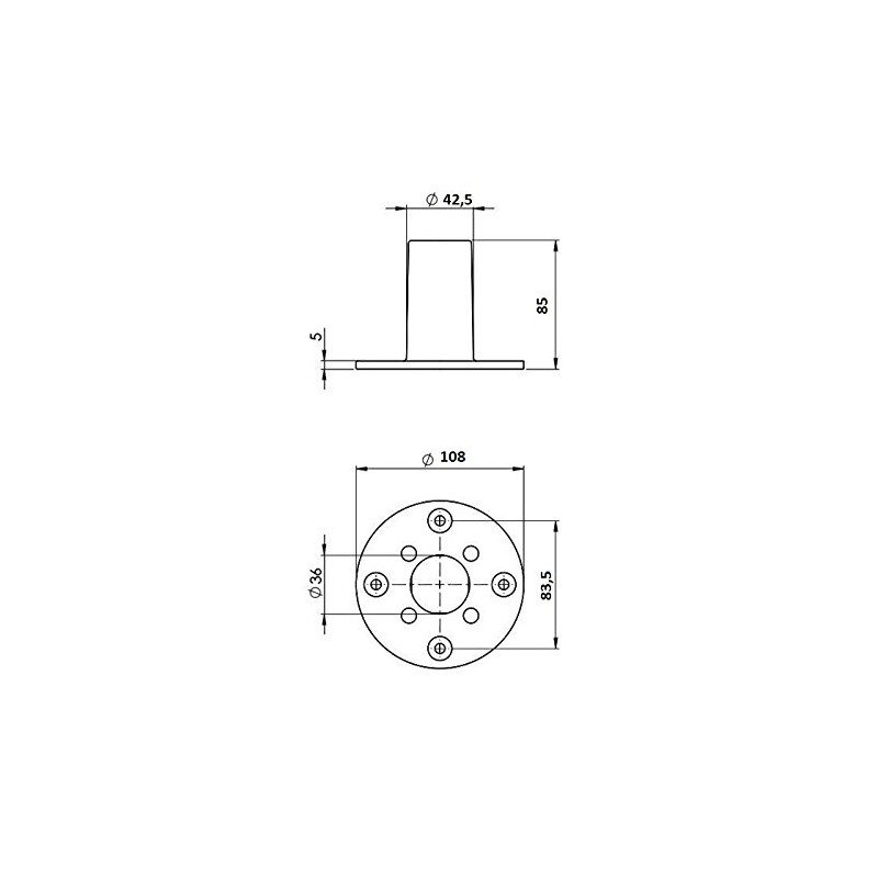 Adam Hall SM702 Speaker Flange 35 mm SM 702 Tripod