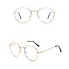 LIPIODOL Round Glasses Metal Frame Retro Fashion Blue Light Blocking