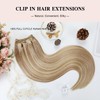 YILITE Clip-In Real Hair Extensions 45 cm 100% Real Hair