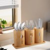 duisoad Bamboo Cutlery Holder, Utensil Holder, Cutlery Basket for Organising