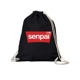 clothinx Senpai Red White Anime and Manga Design Trendy Japan Logo Design for Otakus Senpai Please Notice Me Gym Bag Cotton Bag Black, black