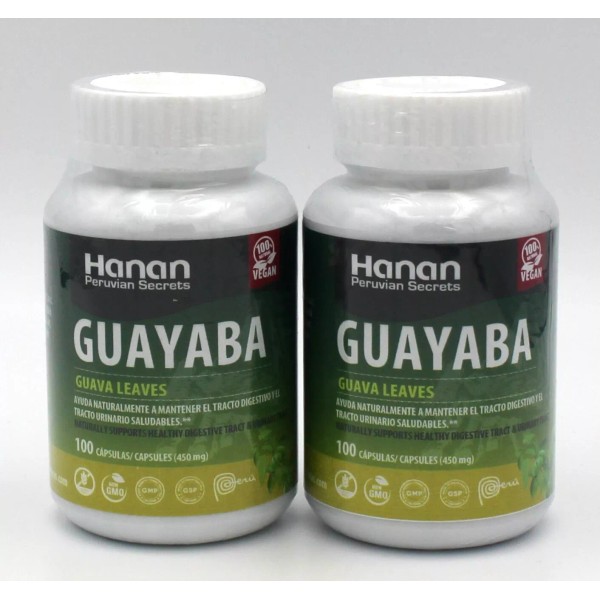 Hanan GUAYABA (GUAVA LEAVES) X 100 CAPSULES (COMBO 2)