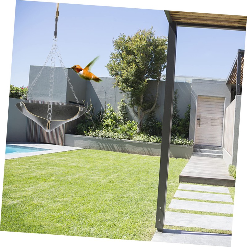 Kisangel Convenient Bird Feeder Outdoor Bird Dispenser Swing Shape Rust-Resistant