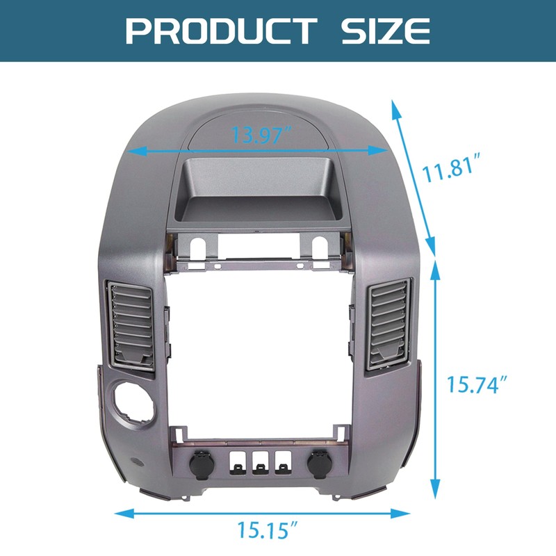 KUAFU Center Dash Audio A/C Instrument Panel Bezel Cover Lid