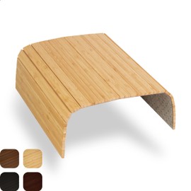Tuko Sofa Tray Armrest Flexible Bamboo Sofa Butler Couch Tray - Premium Sofa Shelf Drink Holder - Wooden Tray Sofa Tray Butler Cushion Table Couch Shelf Backrest for Sofa Back - Natural