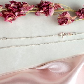 Tuscany Silver 25 Panza Curb Adjustable Chain 41cm/16" - 46cm/18"