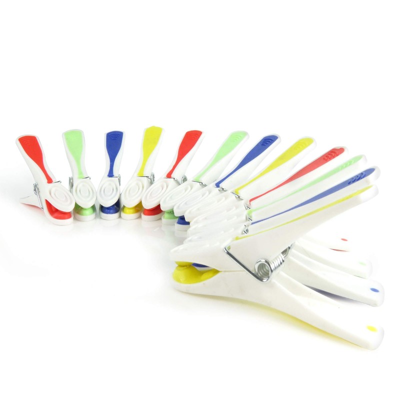 HANGERWORLD Strong 8cm Plastic Clothes Washing Line Pegs Rubber Soft