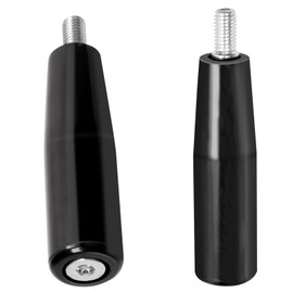 Glarks 2pcs M10 x 100mm Revolving Handle, Black Revolving-Handwheel Machine Handles, Trailer Jack Knob for Milling Machine and Hose Reel, Table Saw Adjusting