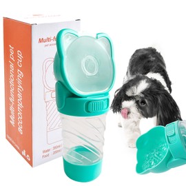 MUYG Dog Water Bottle,Portable Dog Water Bottle and Food,Outdoor Hand-held Pet Water Bottles with Food Container,Lightweight Leak Proof Puppy Water Dispenser for Pets Outdoor Walking,Hiking,Travel